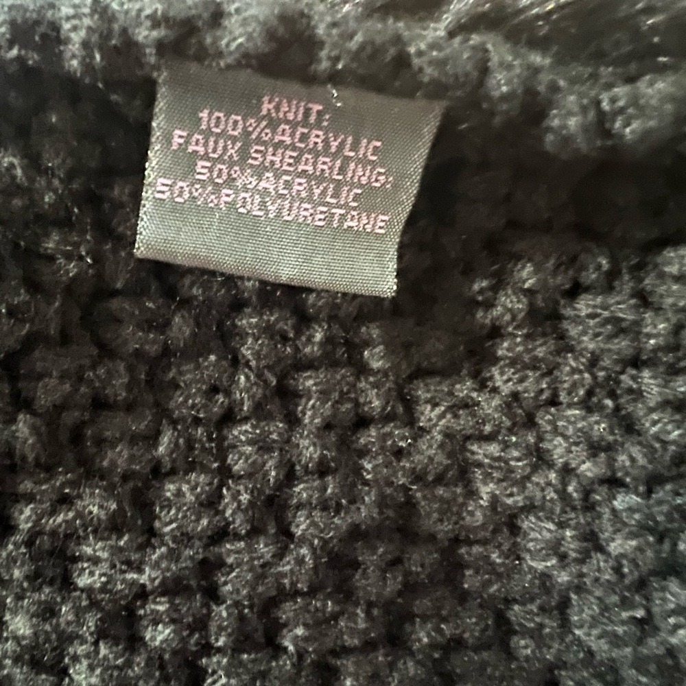 🔥🔥Metric Faux Fur And Sweater Open Front Vest With Pockets Size Large - Picture 5 of 5